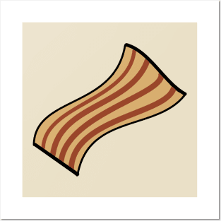 Piece of cartoon bacon Posters and Art